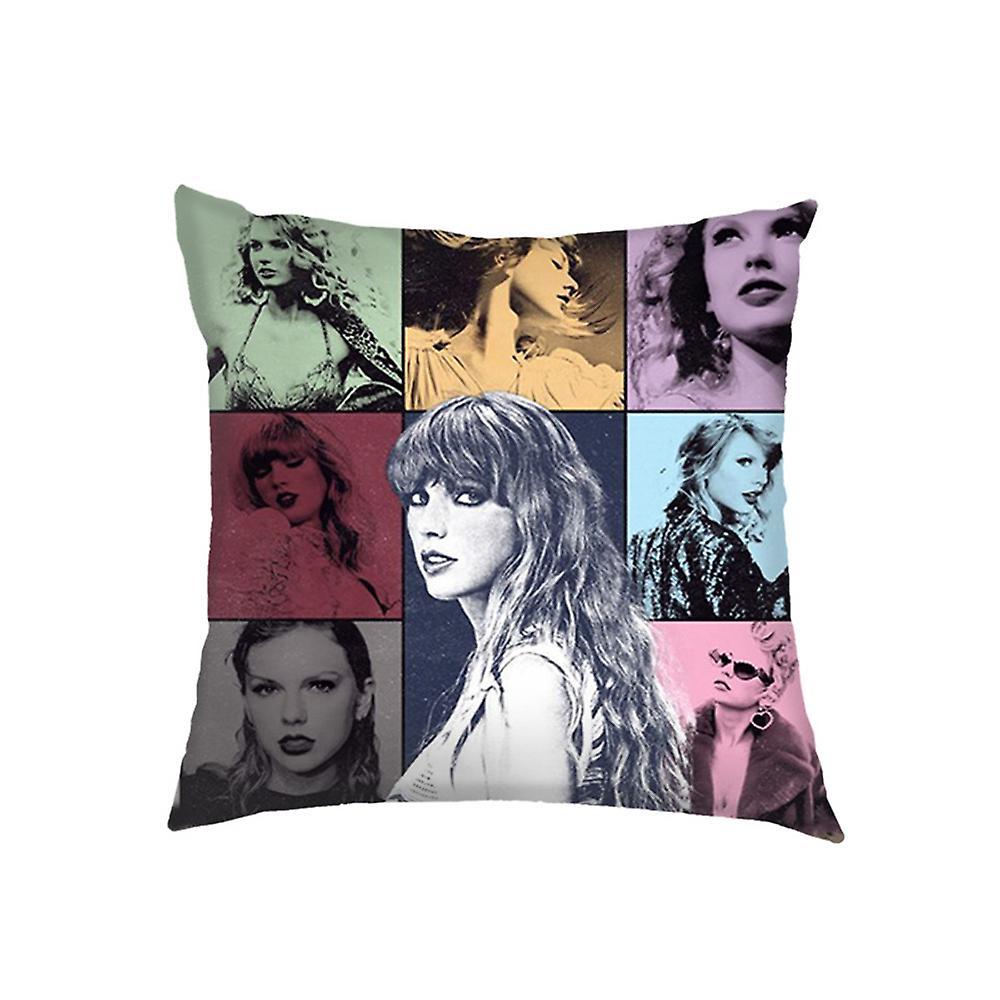 Sevenday Taylor Swift Theme Cushion Cover Square Throw Pillow Case Music Fans Gift Home Decor For Couch Sofa Bed Car B