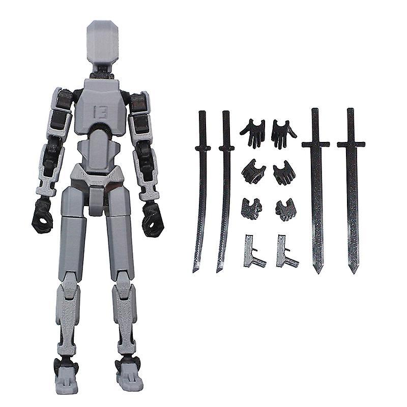 Unbrand Multi-jointed Movable Robot 3d Printed Mannequin Toyslucky 13 Dummy Action Gray