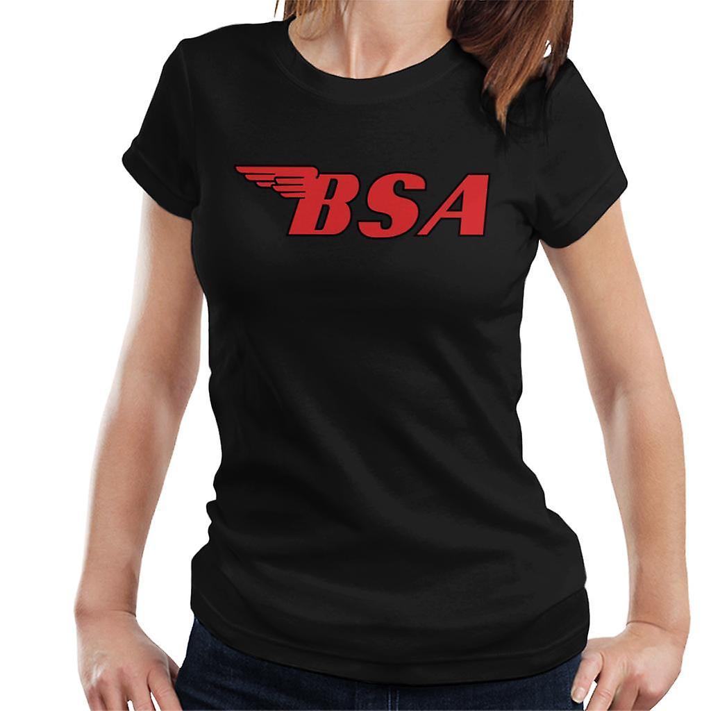 BSA Red Logo Women's T-Shirt Black Large