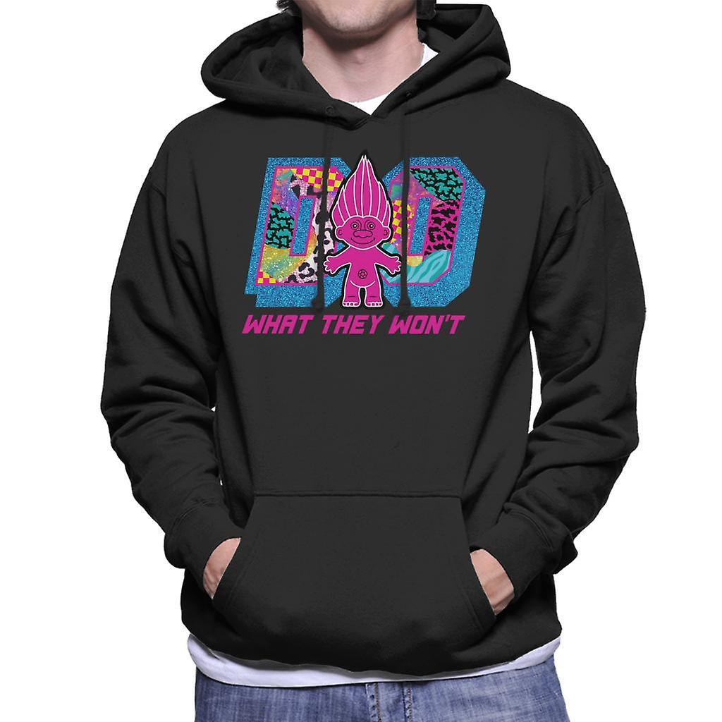 Trolls Do What They Wont Cosmic Shine Men's Hooded Sweatshirt Black XX-Large