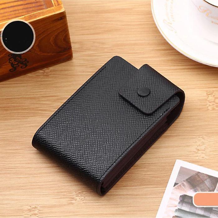 Tangyue Card holder PU Leather - Wallet Wallet Wallet Credit Card - Black