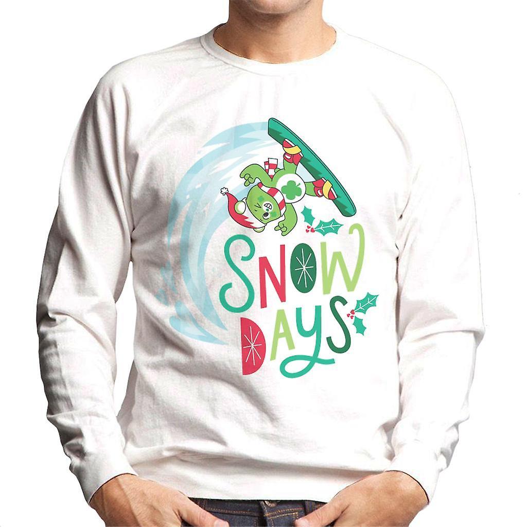 Care Bears Unlock The Magic Christmas Snow Days Men's Sweatshirt White Medium