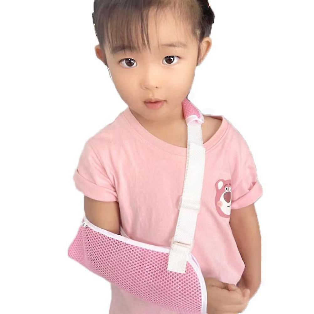 Generic Children Arm Sling Medical Arm Sling Arm Sling Support Kids Arm Sling Stabilizer Pink 72X18CM