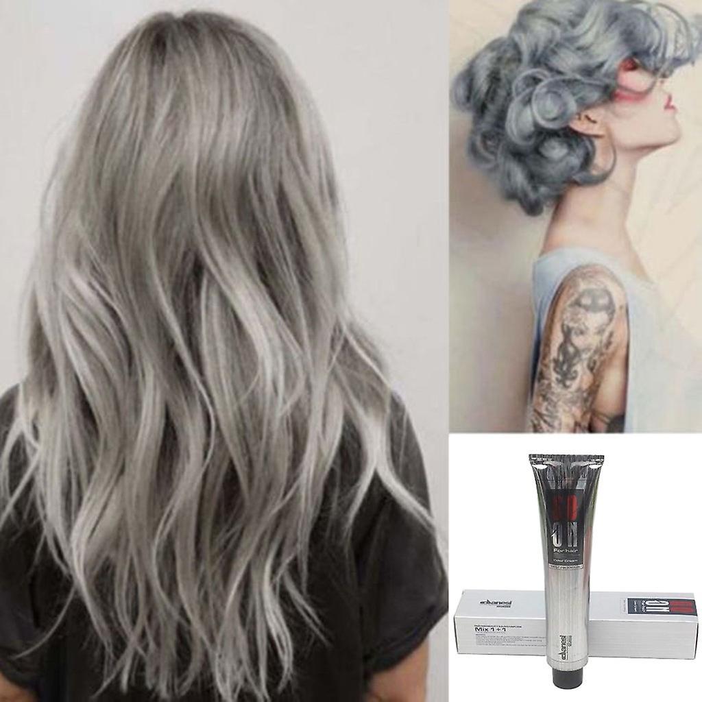 Gaoguang Fashion Permanent Punk Hair Light Gray Color Cream 100ML 20231120 White