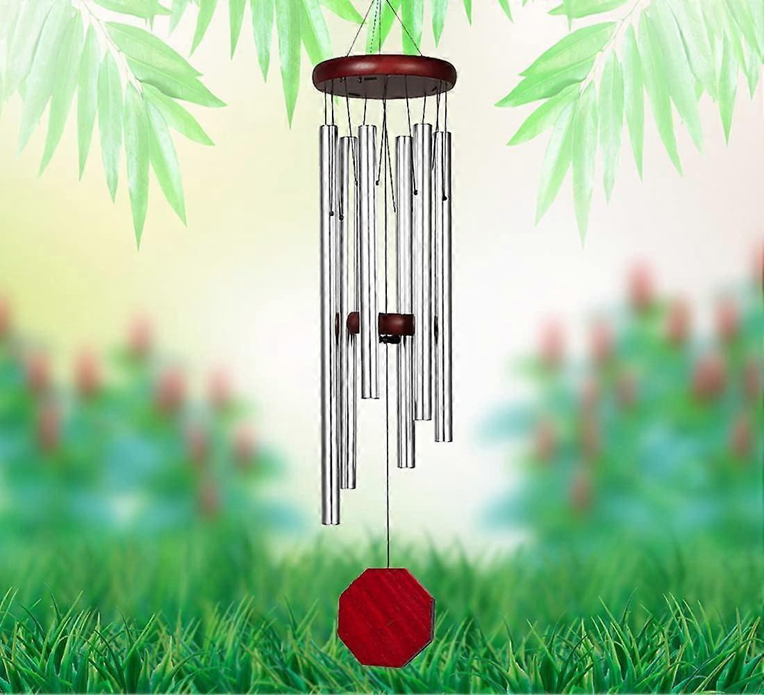 Augro Wind Chime with Soothing and Relaxing Sound, 6 Aluminum Tubes Wind Chime Outdoor Wind Chimes for Home, Garden, Yard, Balcony, Indoor Decor