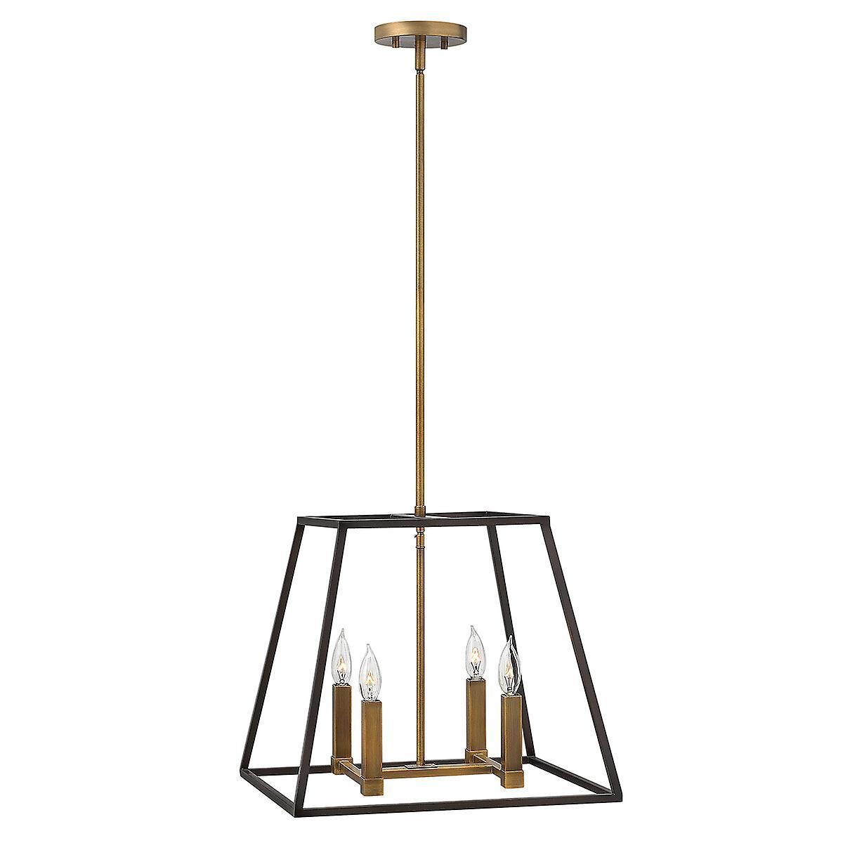 Fulton 4 Light Ceiling Pendant Chandelier Bronze E14