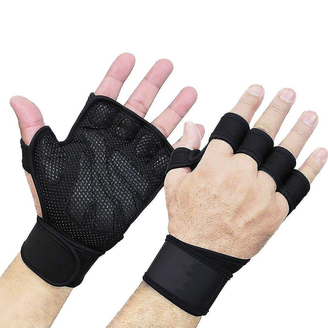 Newway Men's Fitness Gloves, Gym Gloves, Weightlifting Gloves Training Gloves Compatible Men And Bodybuilding With Integrated Cuffs