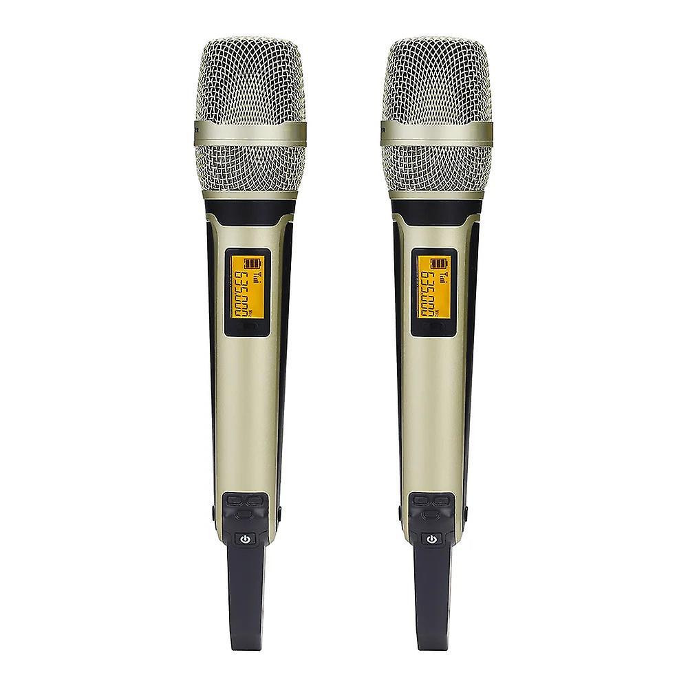 Microphones Ew135g4 Ew 100 G4 Ew100g4 Uhf Professional 2 Channel Wireless Microphone System With Metal Skm9000 For Sennheiser Stage Karaoke 2 golden