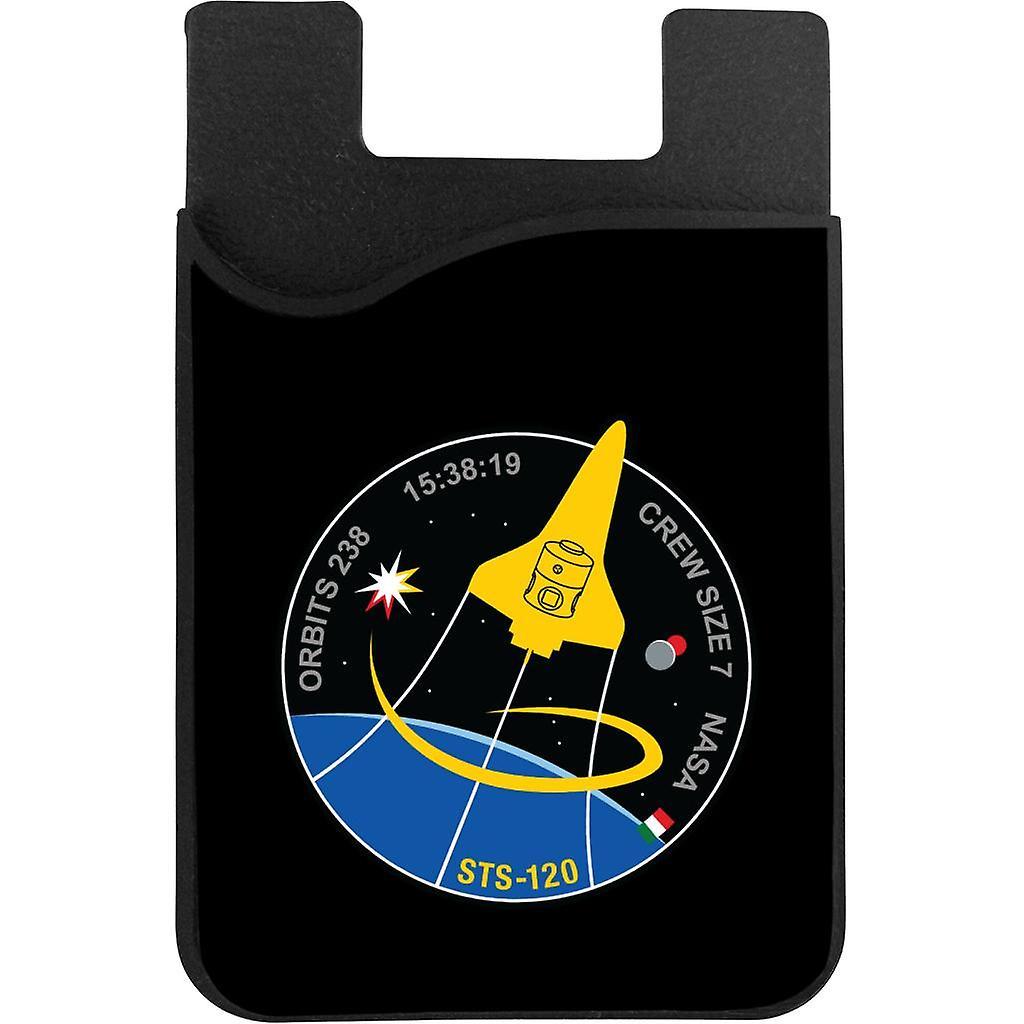 NASA STS 120 Shuttle Mission Imagery Patch Phone Card Holder Black 5.5cm x 8.5cm