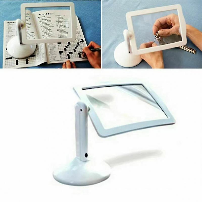 Sychie 3x Rectangular Magnifying Glass With Led Light For Books, Visually Impaired, Elderly, Sewing, Jewelry, Reading