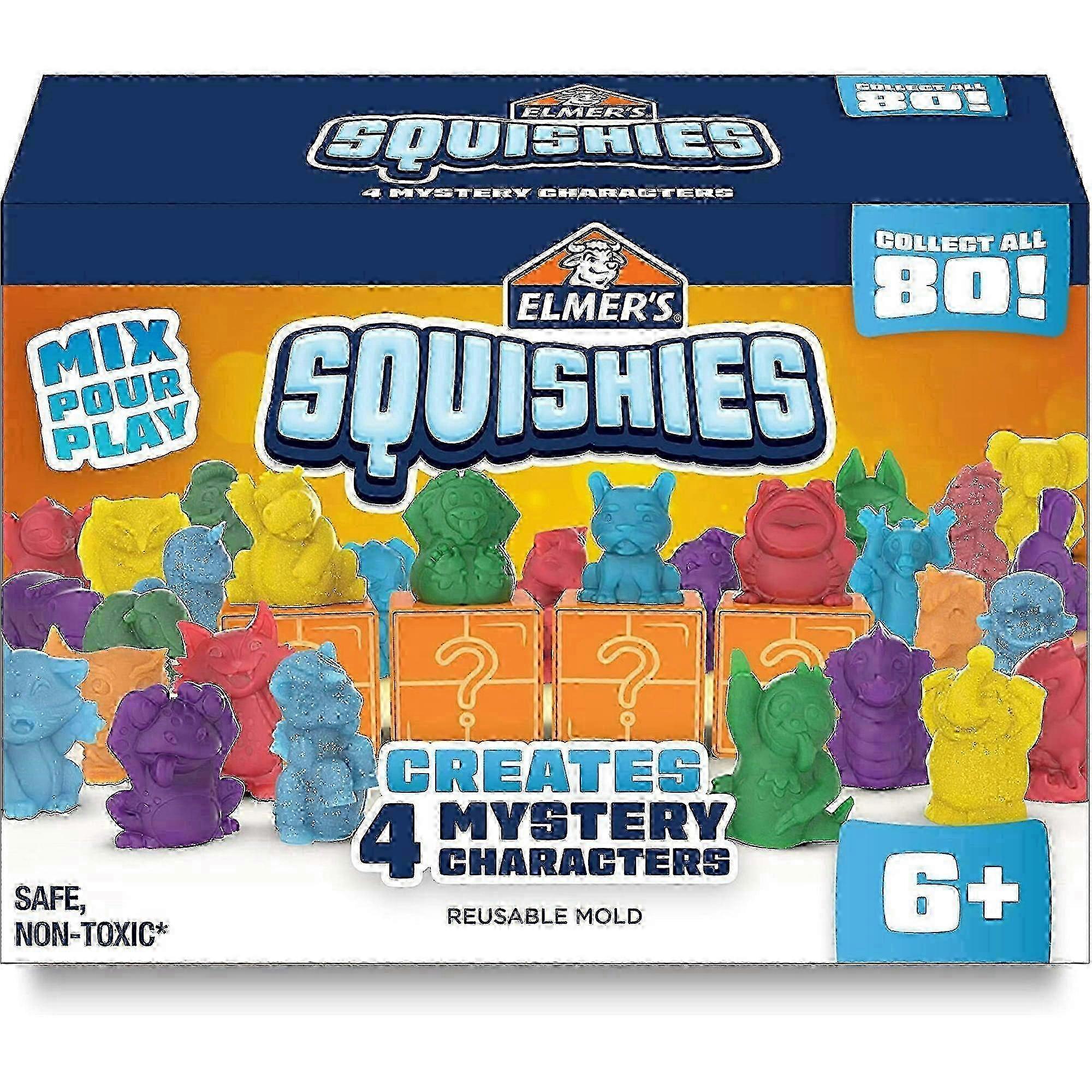 Elmer's Elmer’s Squishies Diy Squishy Toy Kit, 4 Count Mystery Characters