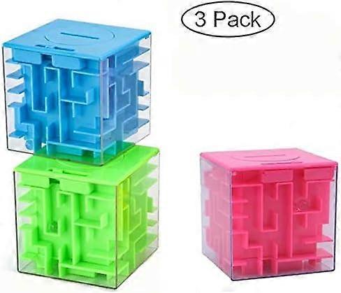 Aiducho Marstoy Money Maze Puzzle Box, Money Holder Puzzle Gift Box for Kids and Adults,Unique Way to Give Gifts On Birthday Christmas (3 Pack)