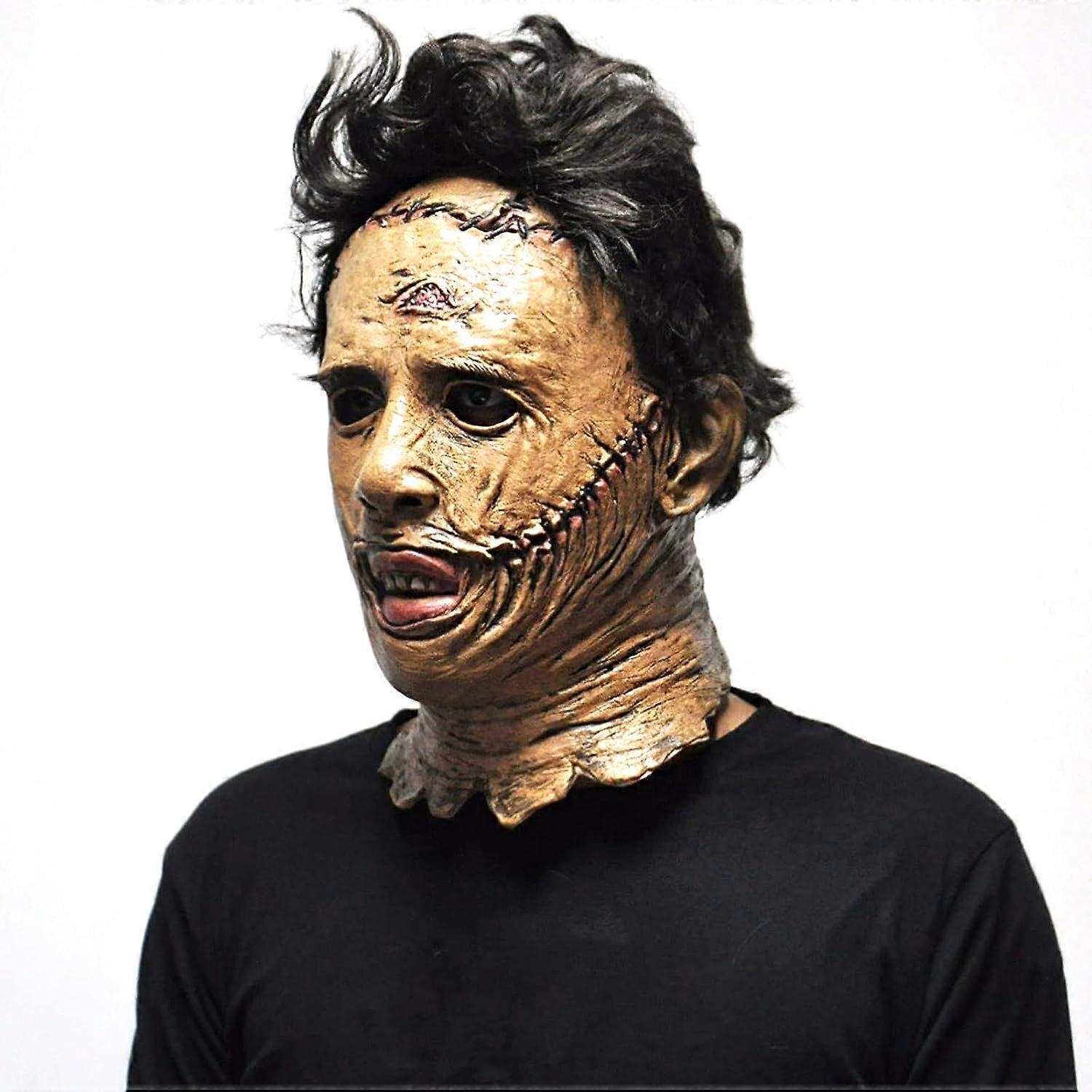 West&month Texas Chainsaw Massacre Leatherface Masks Latex Scary Movie Halloween Cosplay Costume Party Event Props Toys Carnival Mask