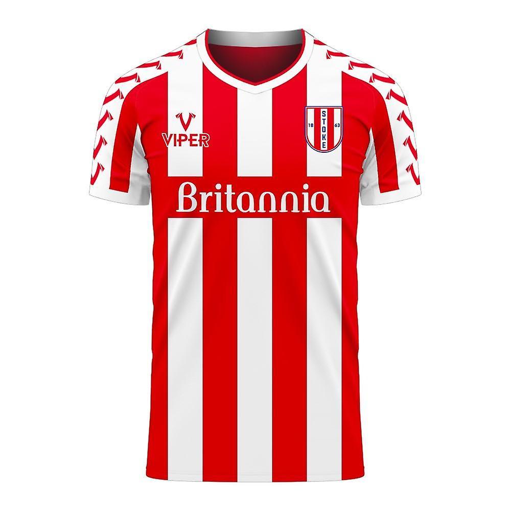 Viper Sportswear Stoke 2024-2025 Home Concept Football Kit (Viper) White 5XL