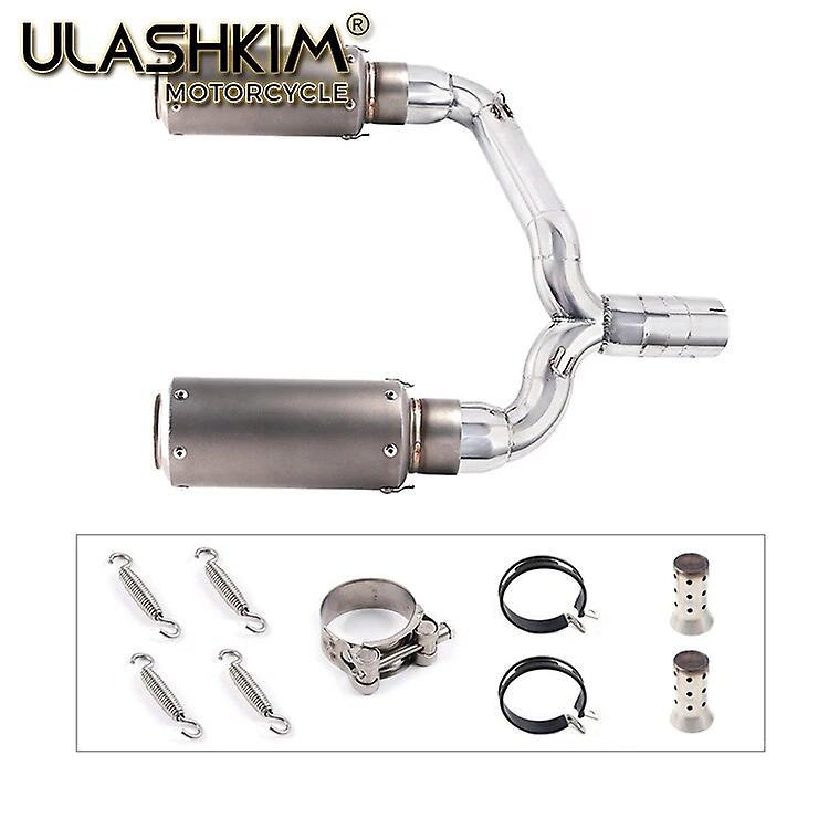 Loerss Slip On For Suzuki Gsr400 Gsr600 Bk400 Bk600 Gsr Bk 400 600 Motorcycle Full Exhaust Muffler Escape System Modified Link Pipe Blue