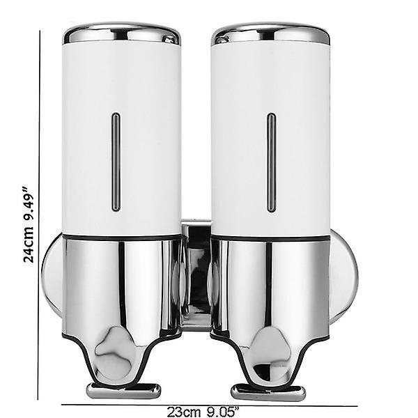 Slowmoose Double Hand Pump Liquid Soap Dispenser Double White