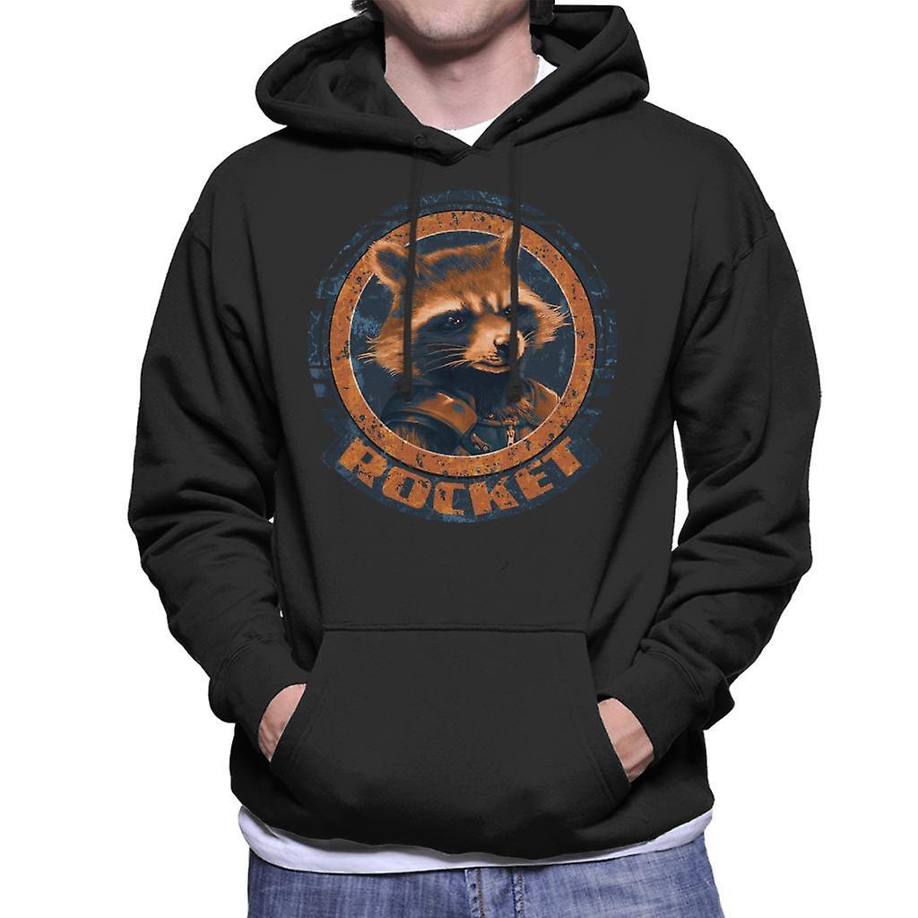 Marvel Guardians Of The Galaxy Vol 2 Rocket Raccoon Men's Hooded Sweatshirt Black Medium