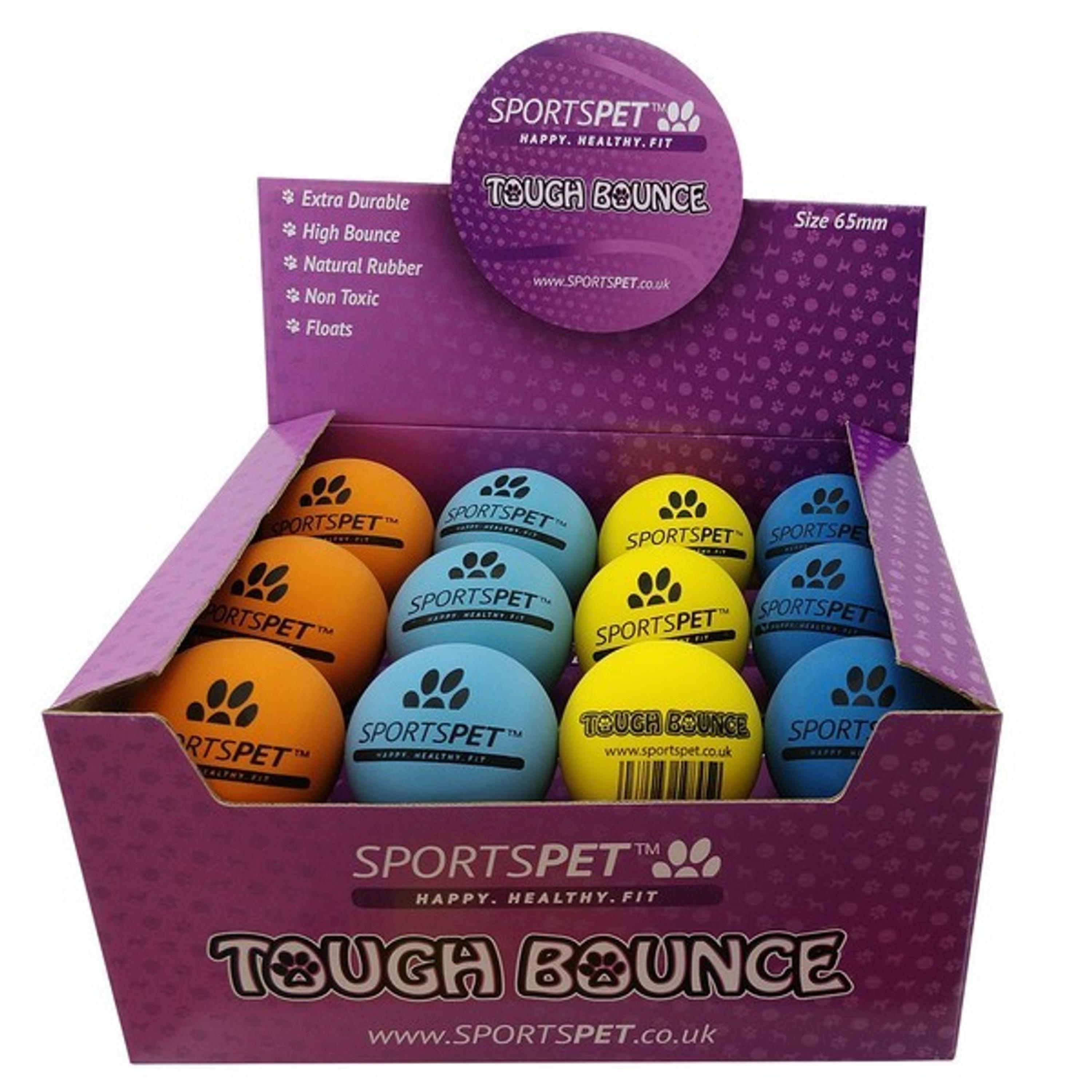 Sportspet Tough Bounce Medium Ball 65mm Dog Toy (Case of 24)