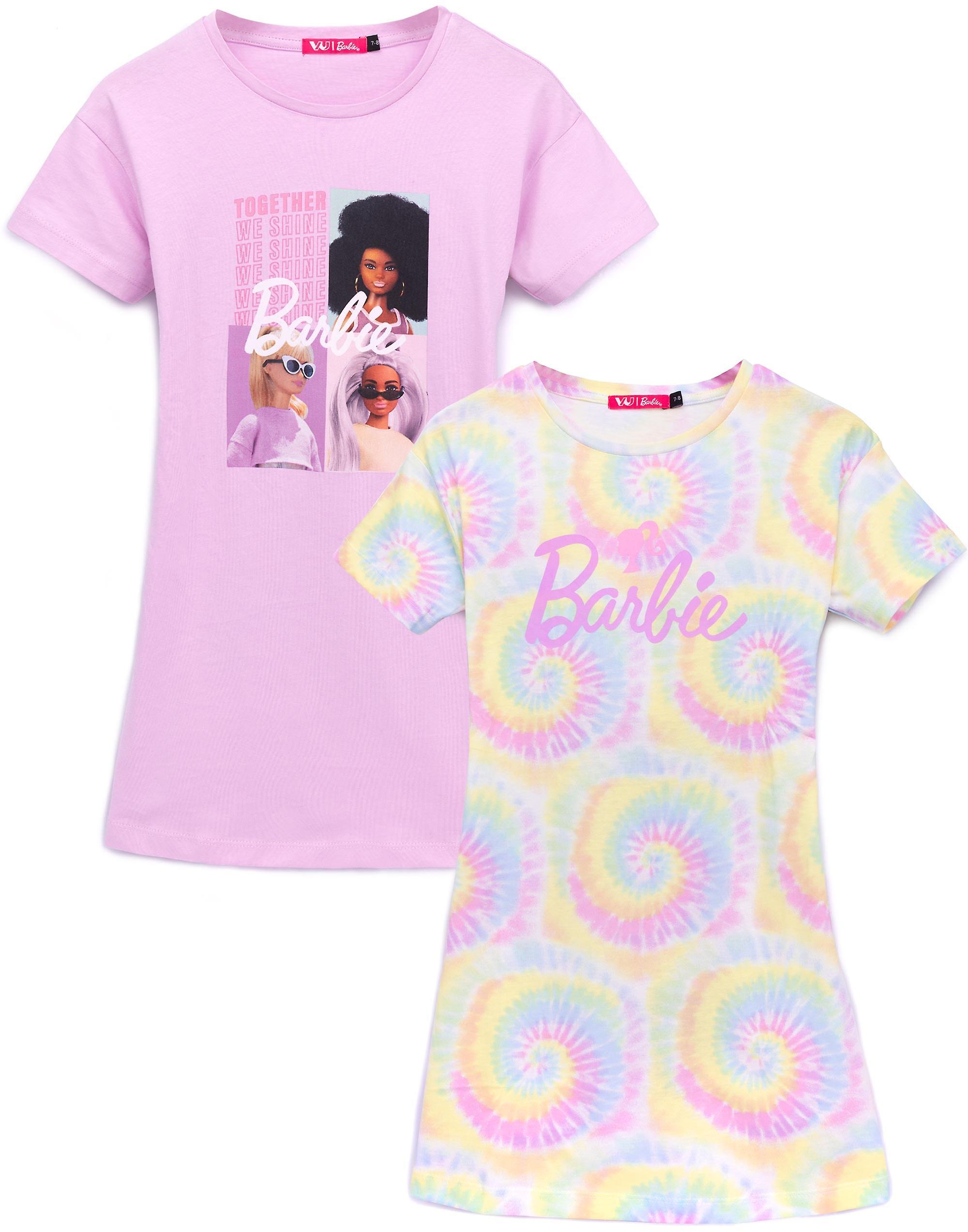 Vanilla Underground Barbie Unisex Kids Dress Multicoloured Barbie Logo 7-8 Years