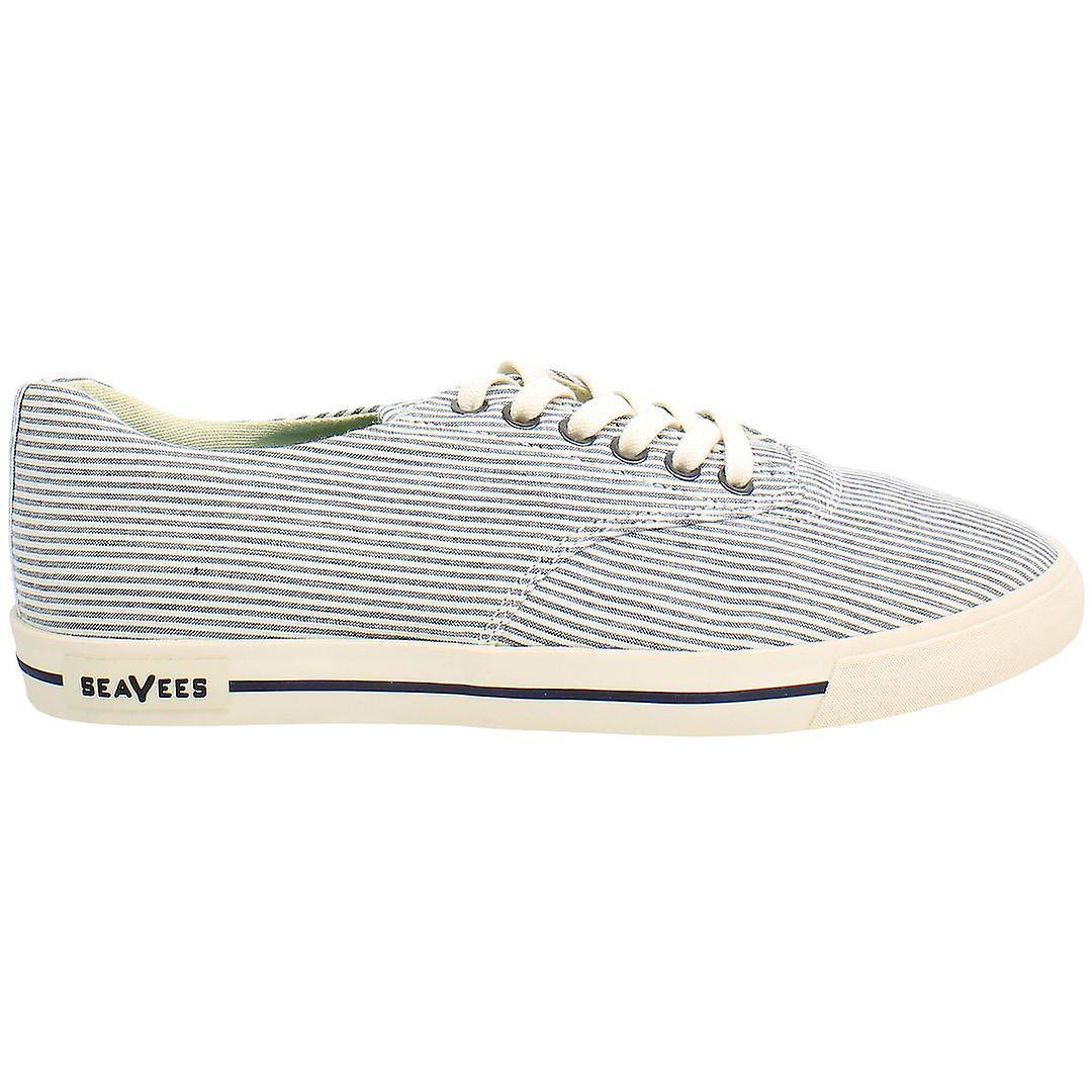 Seavees Hermosa Seersucker Lace-Up Blue Canvas Mens Plimsolls HERMOSA_SEERSUCKER_AM UK 9 EU 43 US 10