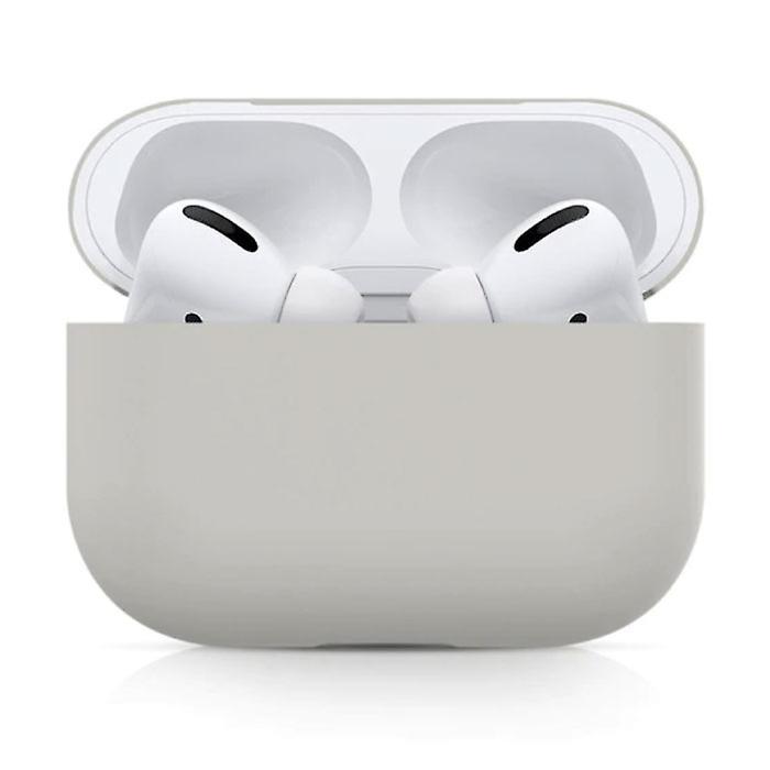 SIFREE Flexible Case for AirPods Pro - Silicone Skin AirPod Case Cover Flexible - Light Gray