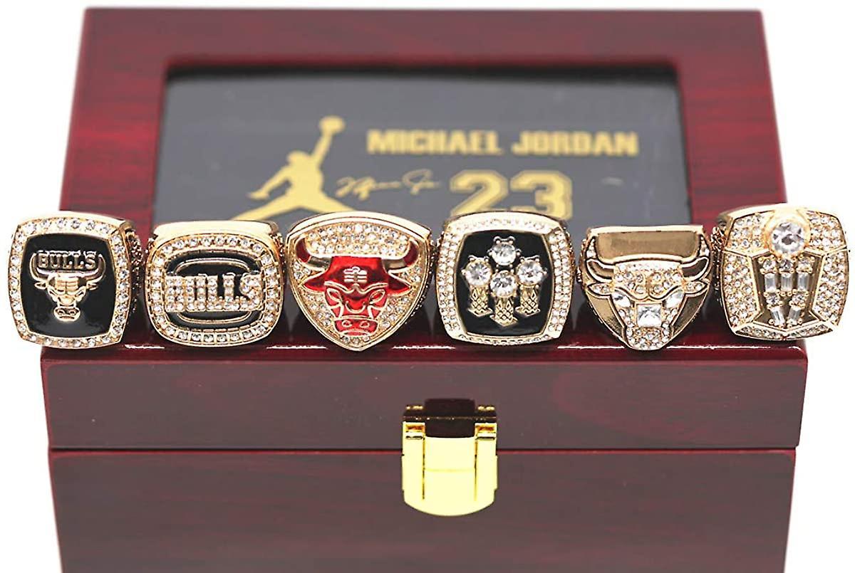 Lucky Z Basketball Chia'go Championship Replica Bull Championship Ring Set