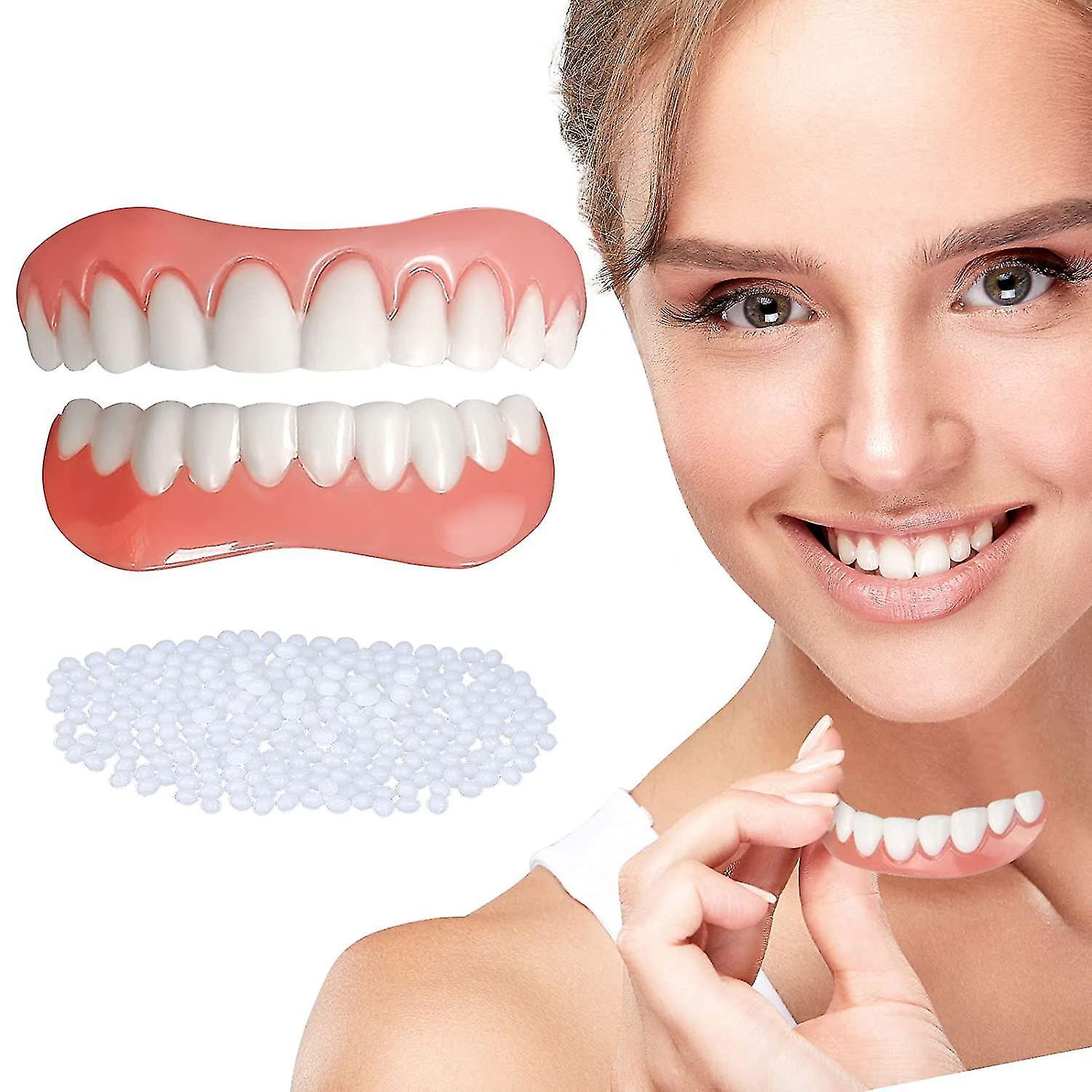 Chris 2 sets of dentures upper and lower dentures natural comfort protection teeth recovery