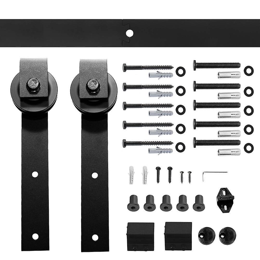 Slowmoose Steel Sliding Barn Wood Door Hardware Kit -closet Set J-Shaped