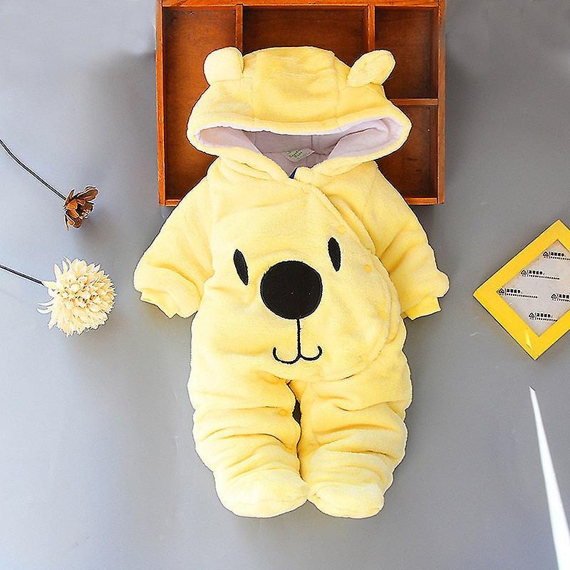 Slowmoose Baby / Cartoon Bear Jumpsuit, Cute Winter Clothing yellow-193 Newborn