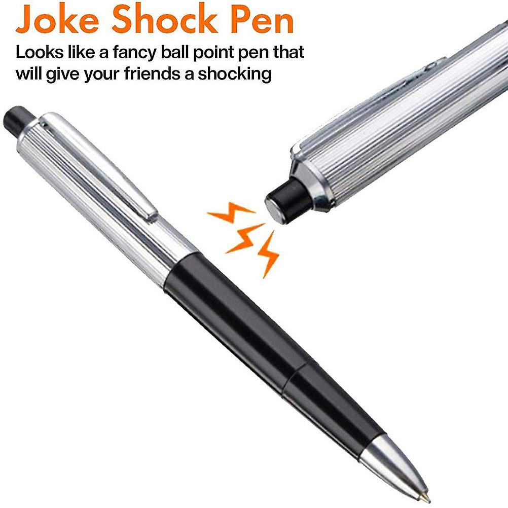 Aespa 2 pcs Safe Fun Prank Shock Pens Electric Shock Ballpoint Prank Trick Prank Gag Gadget for Fool's Day