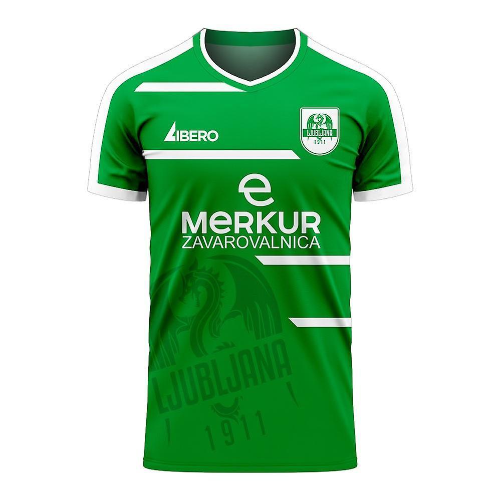 Libero Sportswear Olimpija Ljubljana 2024-2025 Home Concept Kit (Libero) - Kids Green LB 30-32 inch Chest (75/81cm)