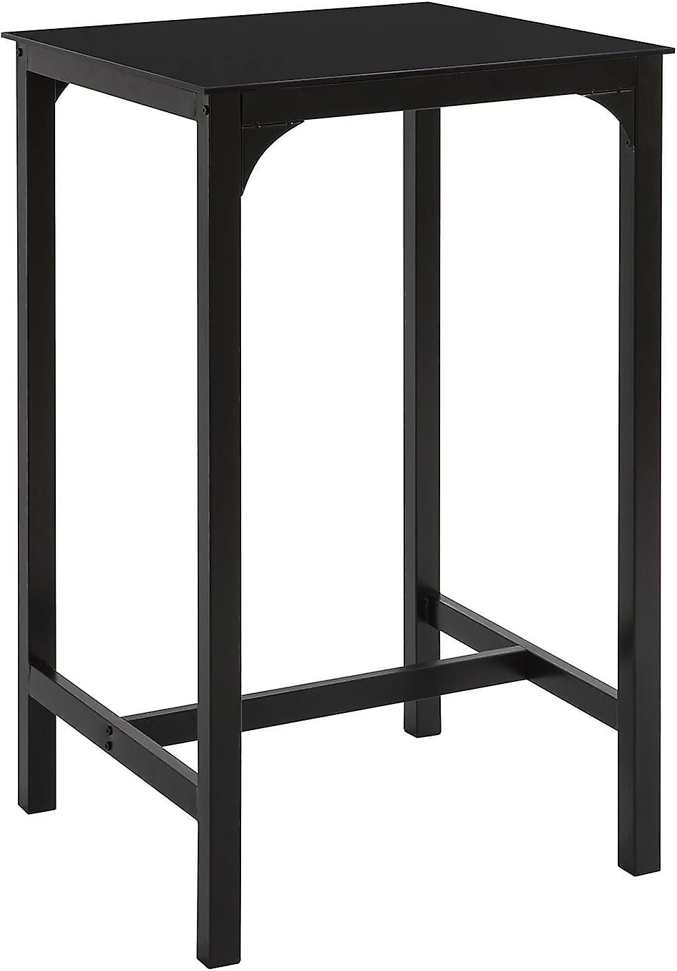 SoBuy OGT38-SCH, Bar Table with Glass Top Black