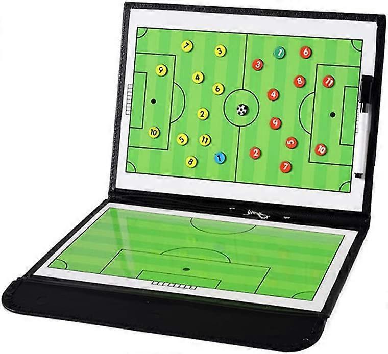 Unbrand Football Coaching Board Coaches Clipboard Tactical Magnetic Board Kit with Dry Erase, Marker Pen and Zipper Bag-1578