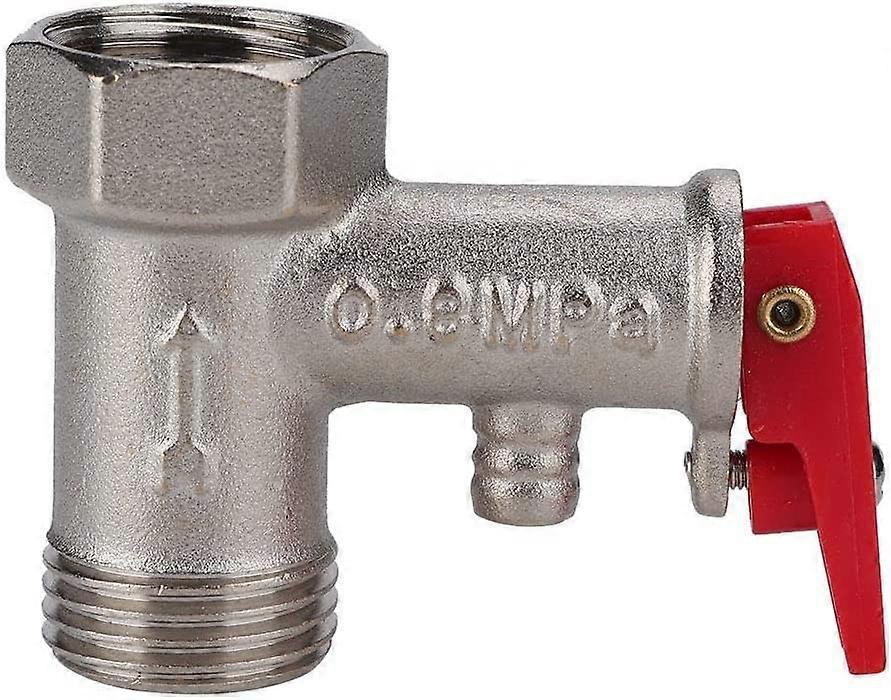 Shindat Pressure Relief Valve - Male Thread x Female BSP Brass Electric Water Heater Safety Pressure Relief Valve (1/2" 0.8mpa)