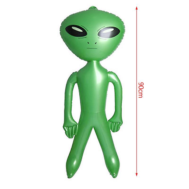 Unbrand 1pc Pvc Inflatable Alien Model Party Supplies Inflatable Model For Festival Bar Green 90 cm