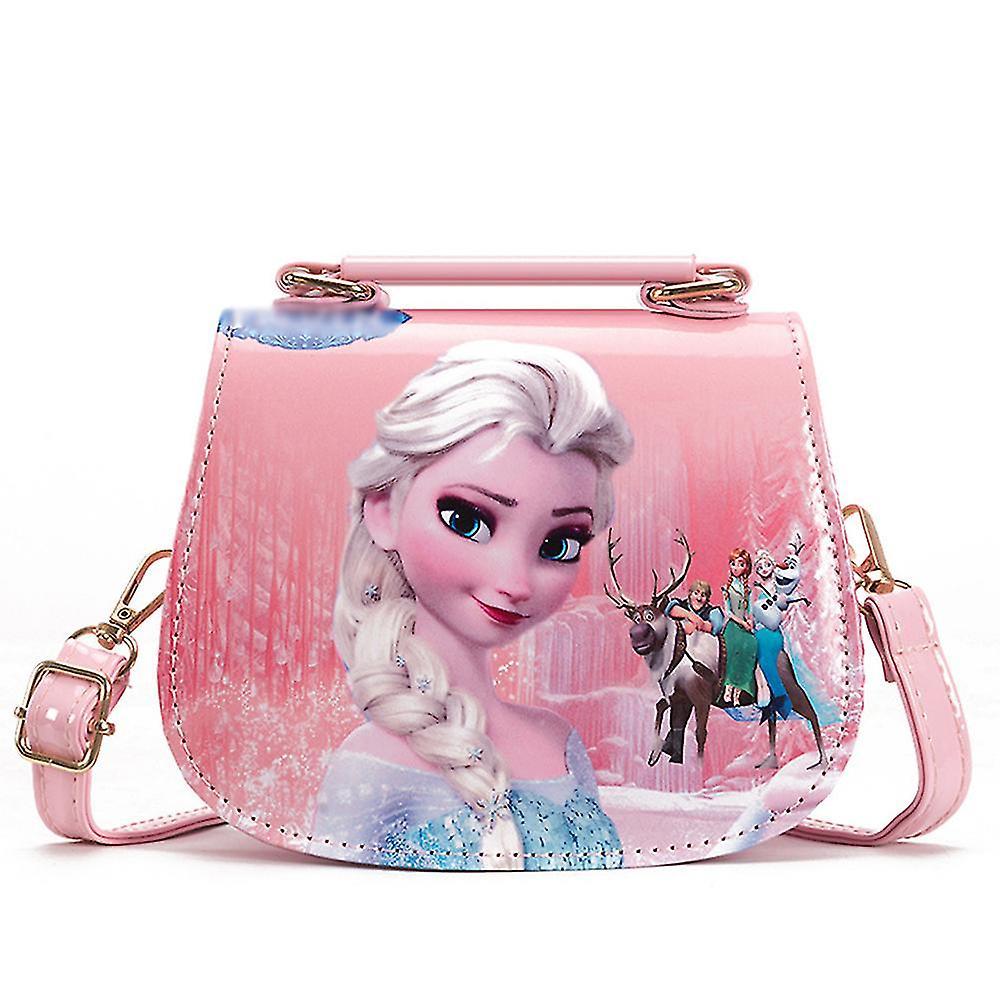 Cryin Frozen 2 Elsa Princess Kids Girls Toys Shoulder Bag  Handbag Shopping Bag Gift Pink