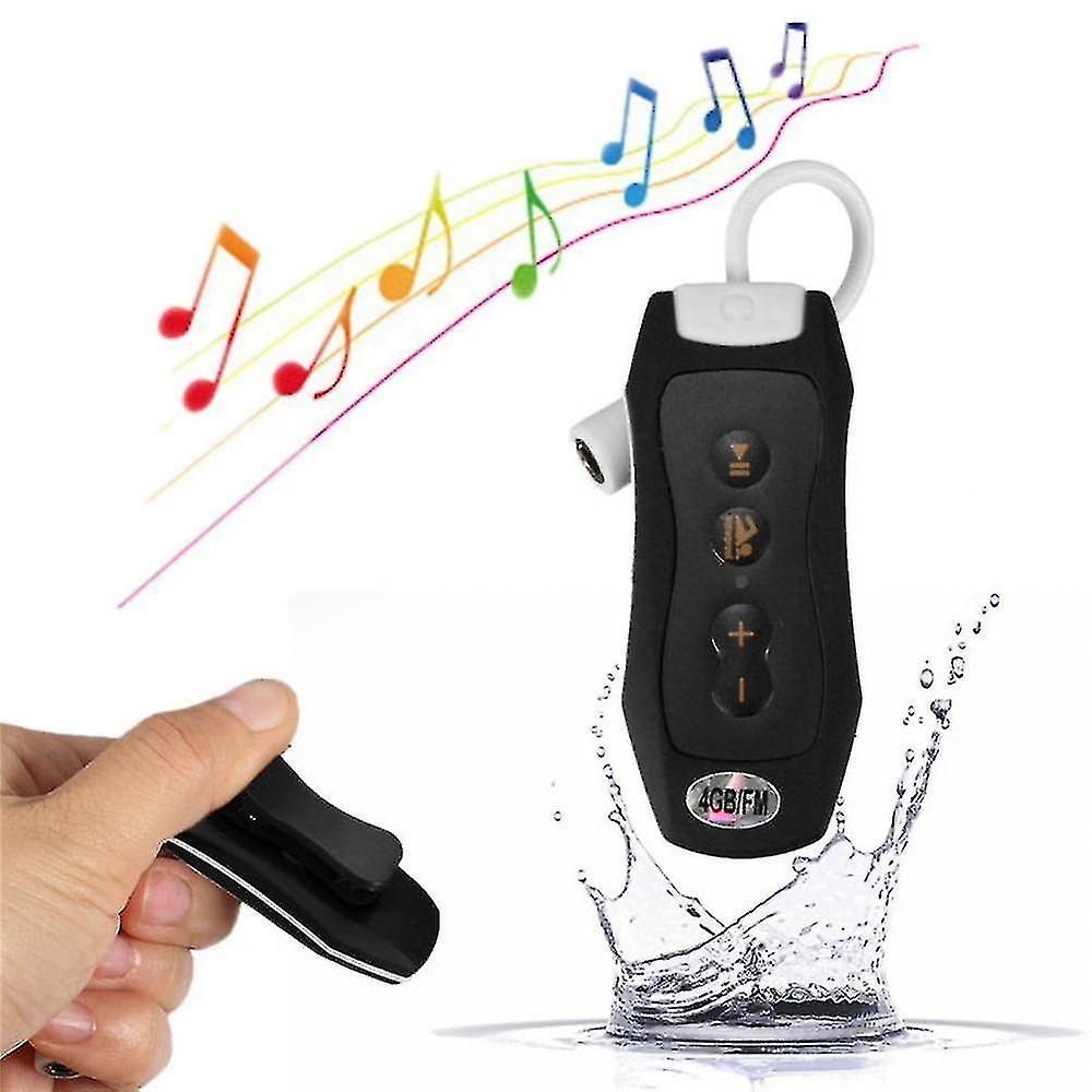 Jubee Fm Radio 4gb Ipx8 Waterproof Mp3 Music Player Swimming Diving Headphones Sport Stereo Bass Swimming Mp3 With Clip