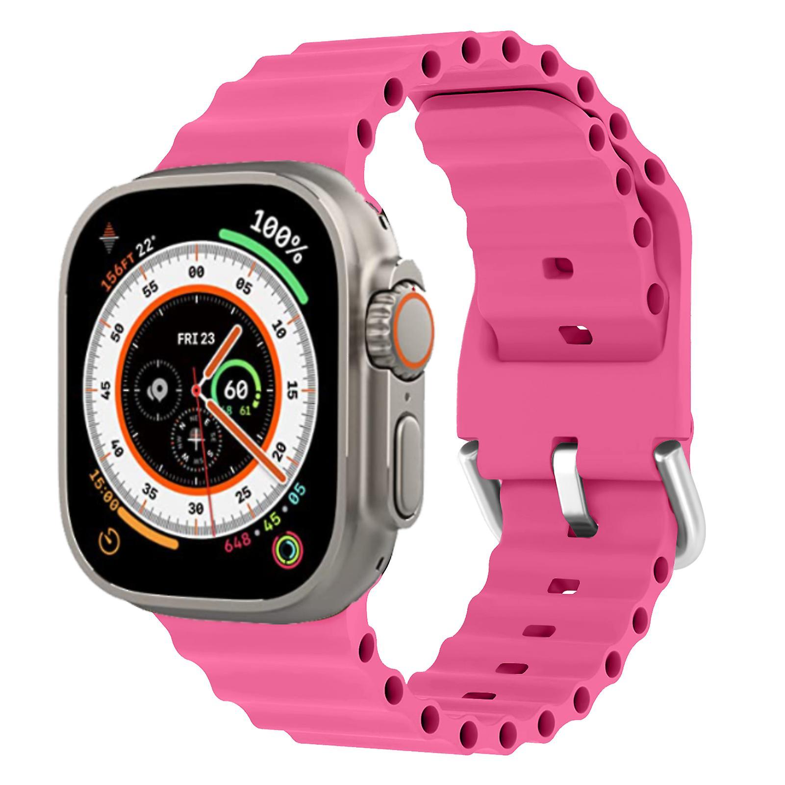 Apband Ocean Band For Apple Watch Ultra 2/ultra 49mm 45mm 41mm 44mm 40mm 42mm 38mm Women Men Silicone Strap Iwatch Sport Band For Apple Watch Serie...