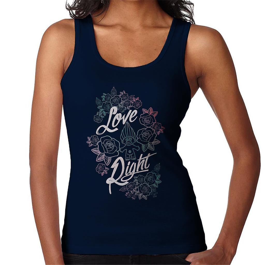 Trolls Love Right Women's Vest Navy Blue Small