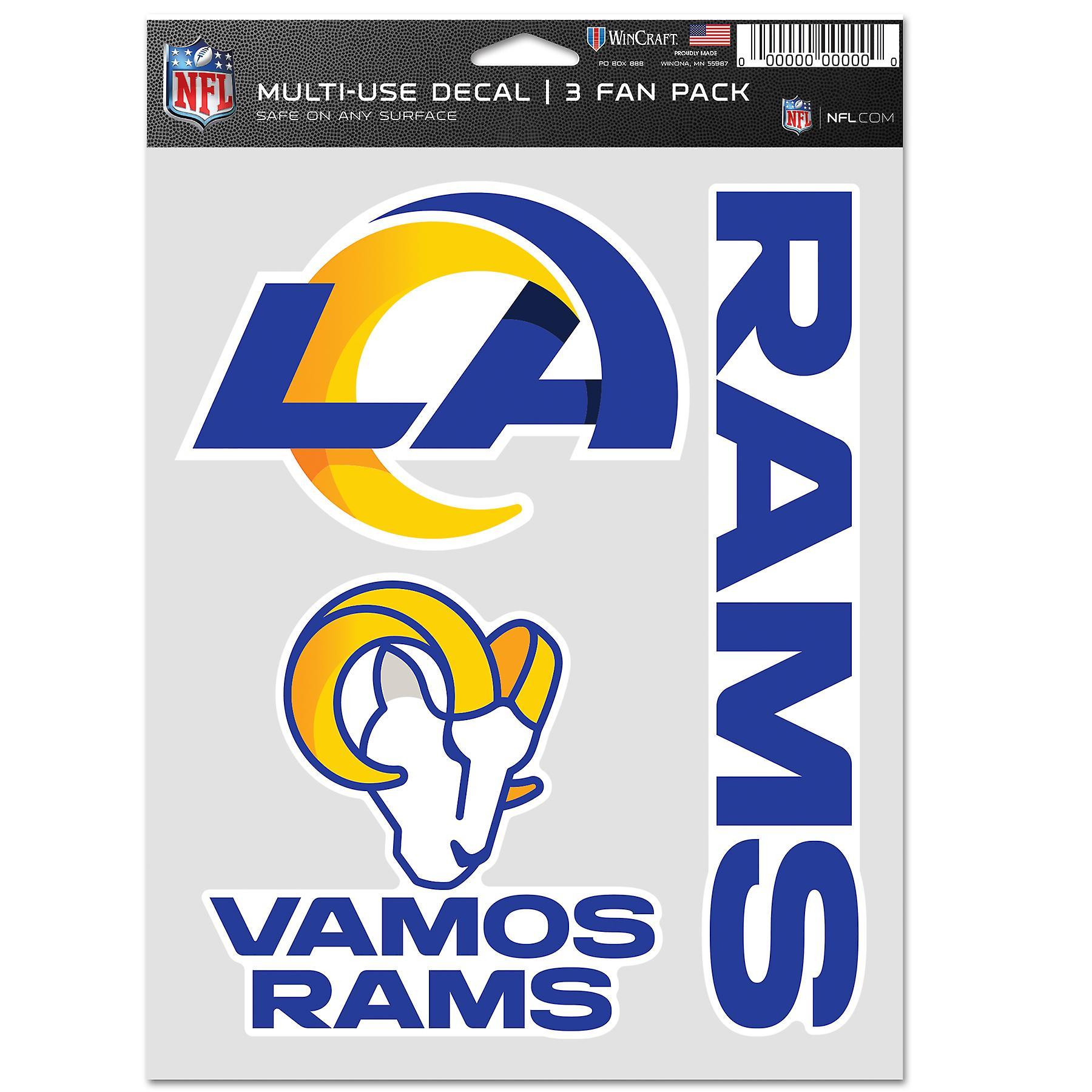 Wincraft NFL Stickers Multi-Use Set of 3 20x15cm - Los Angeles Rams