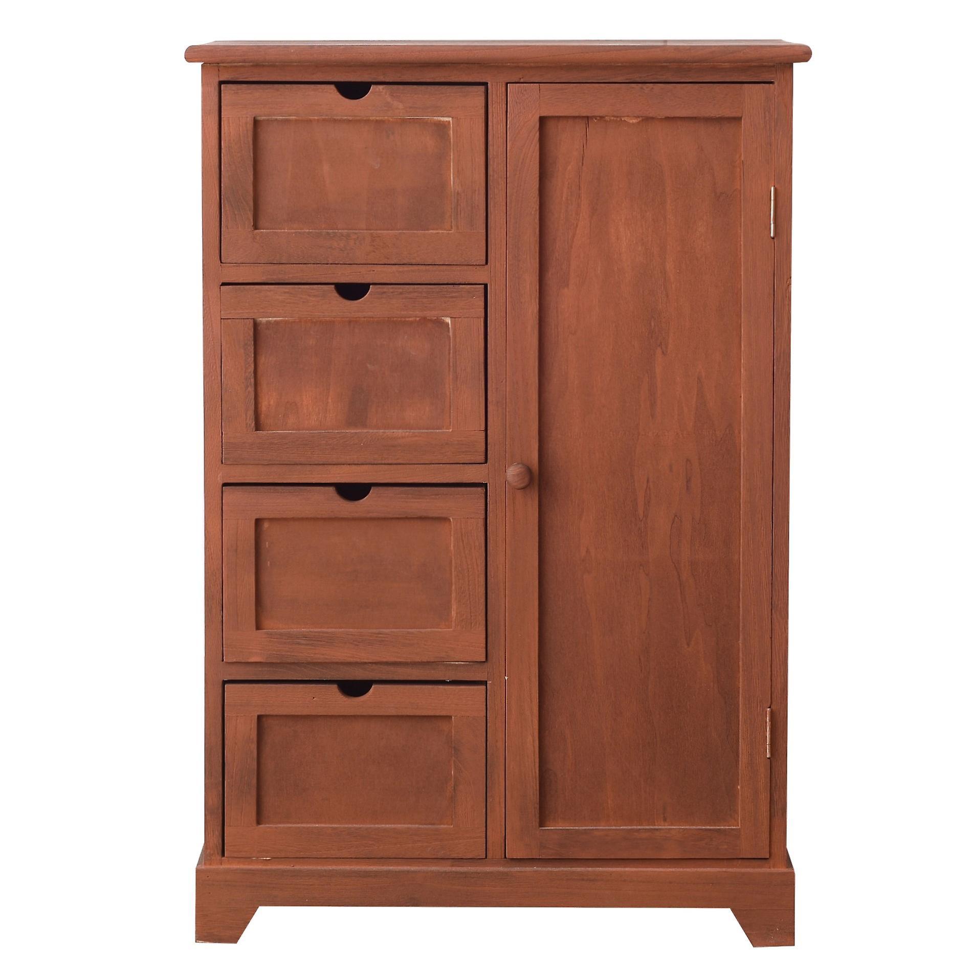 Mobili Rebecca Rebecca Furniture Dresser Belief 4 Drawers 1 Anta Rustic Wood 80x55x30