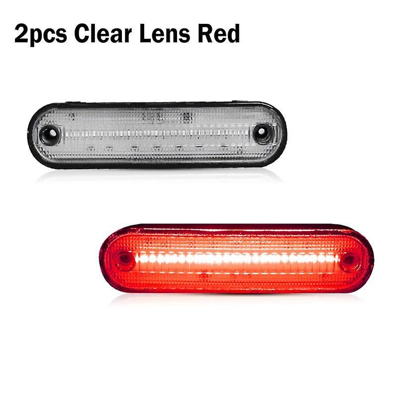 Eccpp iJDM Amber/Red Full LED Side Marker Light For 1990-2005 Mazda Miata MX-5 Turn SignalLights/Driving Lights,OEM Sidemarker Lamps Clear Lens Red