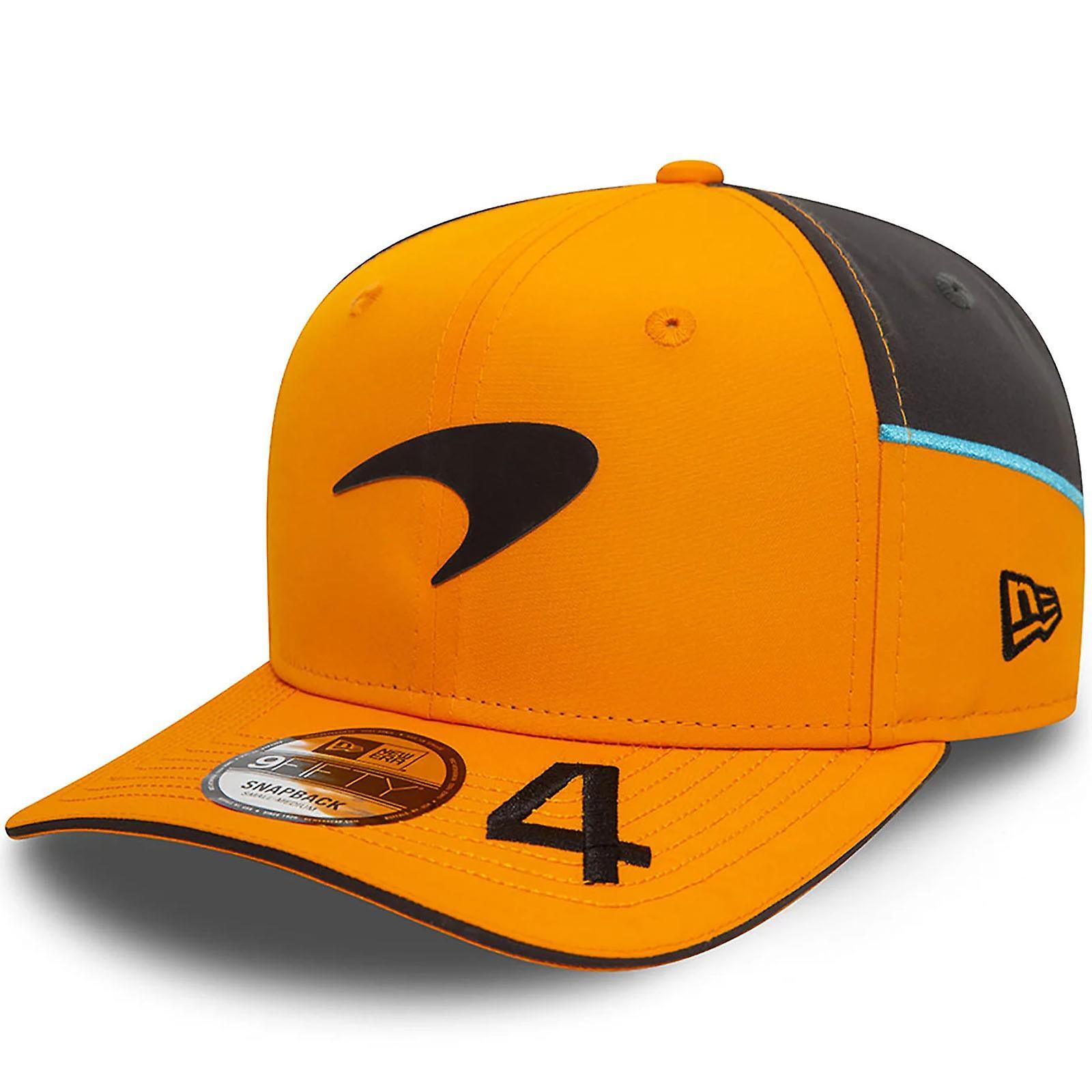 New Era Mens McLaren Racing Lando Norris 9FIFTY Adjustable Cap Hat - Orange M/L