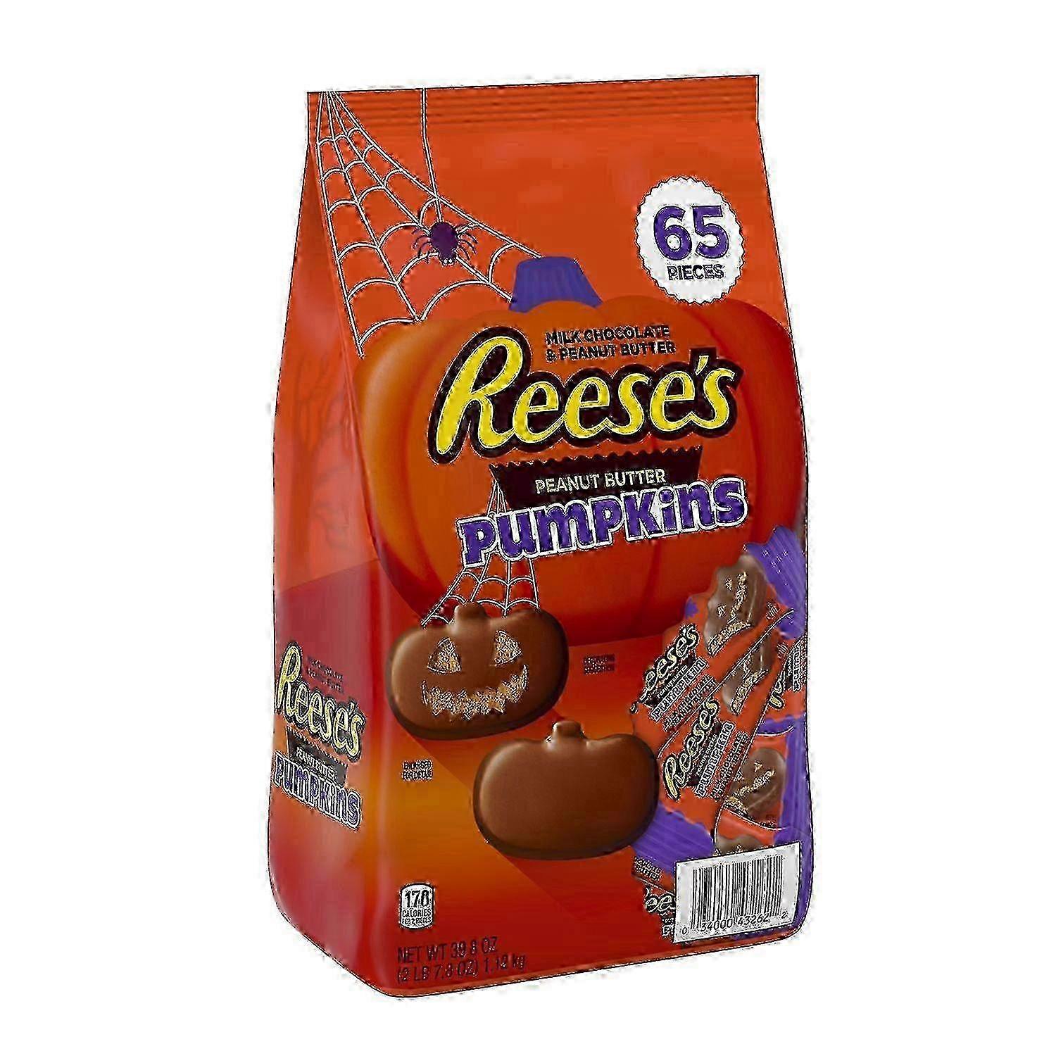 Reese's Milk Chocolate Peanut Butter Pumpkins Halloween Bag, 65 Ea