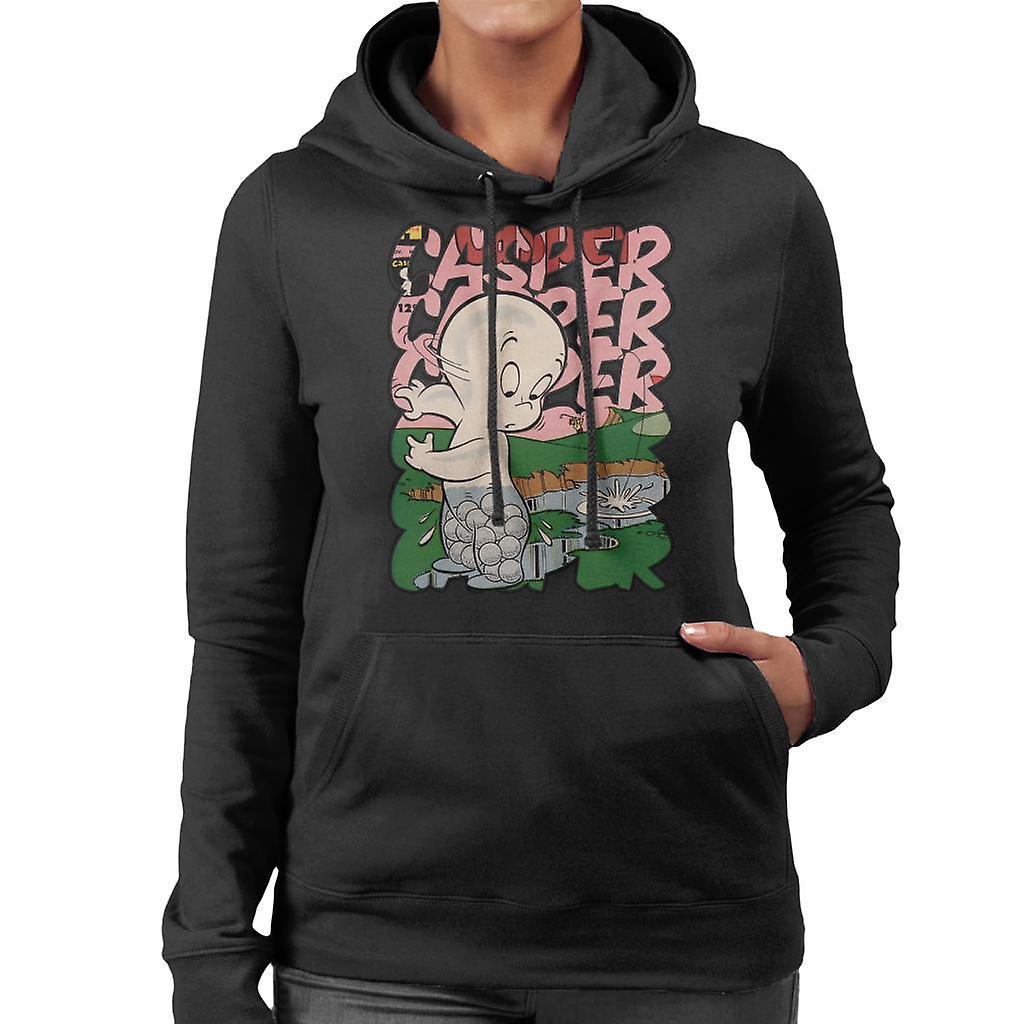 Casper The Friendly Ghost Golf Water Women's Hooded Sweatshirt Black Small