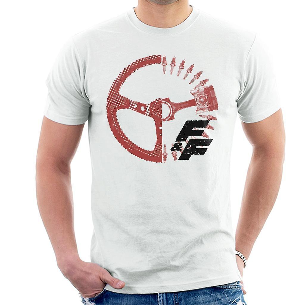 Fast & Furious Fast and Furious Driving Wheel X Ray Men's T-Shirt White X-Large