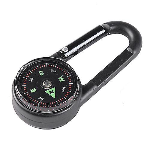 Mondandi Multifunctional Hiking Metal Carabiner Mini Compass + Thermometer + Keychain In 1