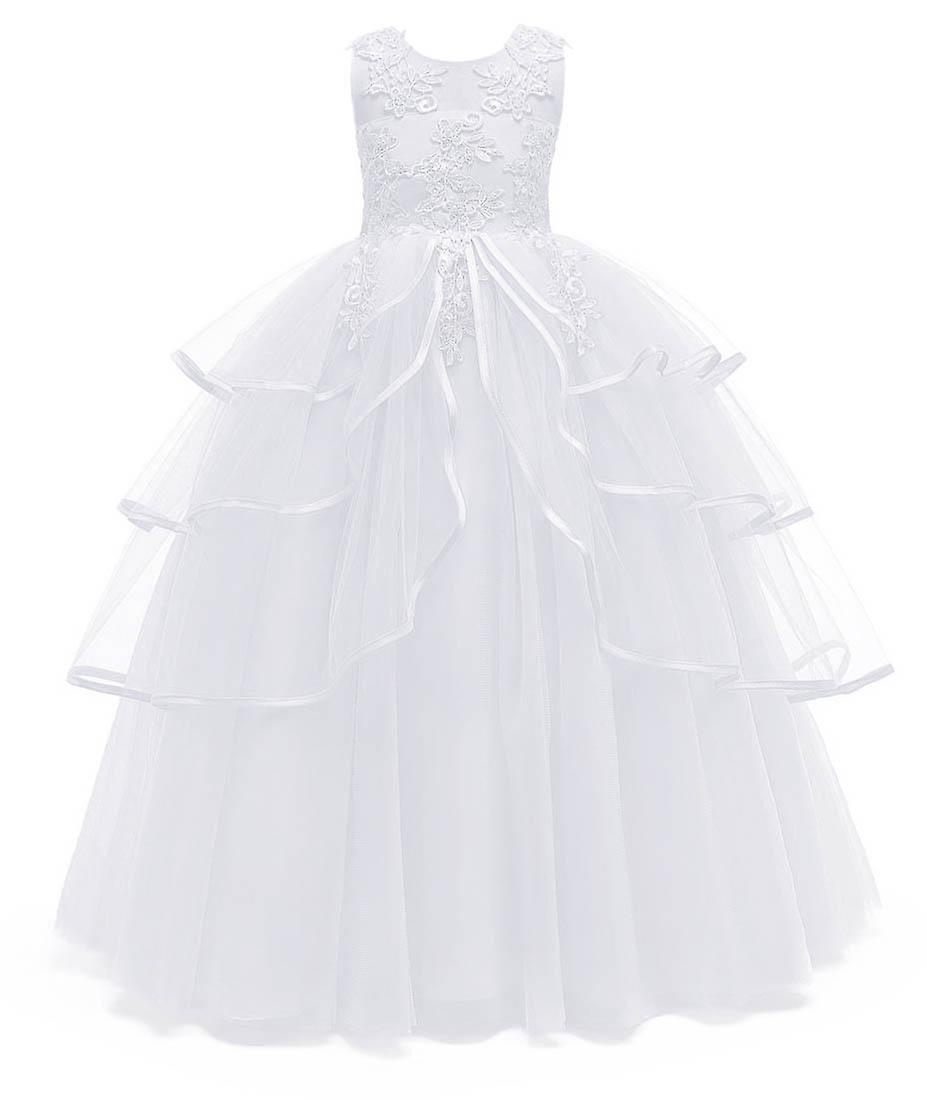 COS DRESS COSTUME Princess dress with floral ball gown cosplay White 150