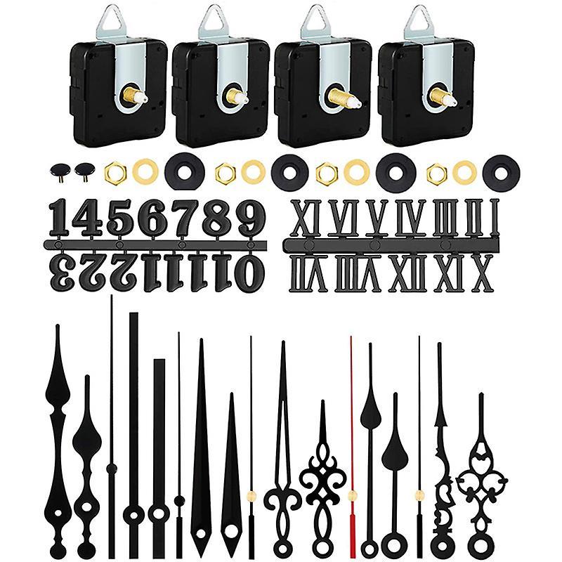 Tinksky 1 Set Replacement Clock Mechanism Clock Movement Battery Operated Clock Number Clock Hands Kit 12X5.3CM