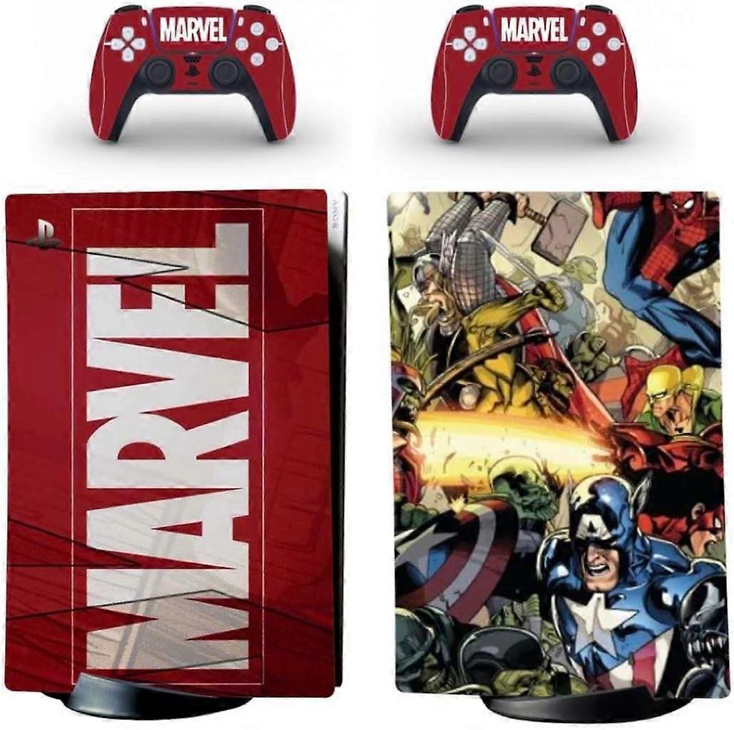 Heyone PLAYSTATION 5 Marvel ps5 adhesive skin DECAL and controller stickers set, anti-scratch (DIGITAL)